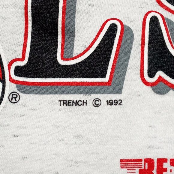 Vintage 1992 Chicago Bulls Made in USA Single Stitch T-Shirt - Men's Size Large - Picture 3 of 6